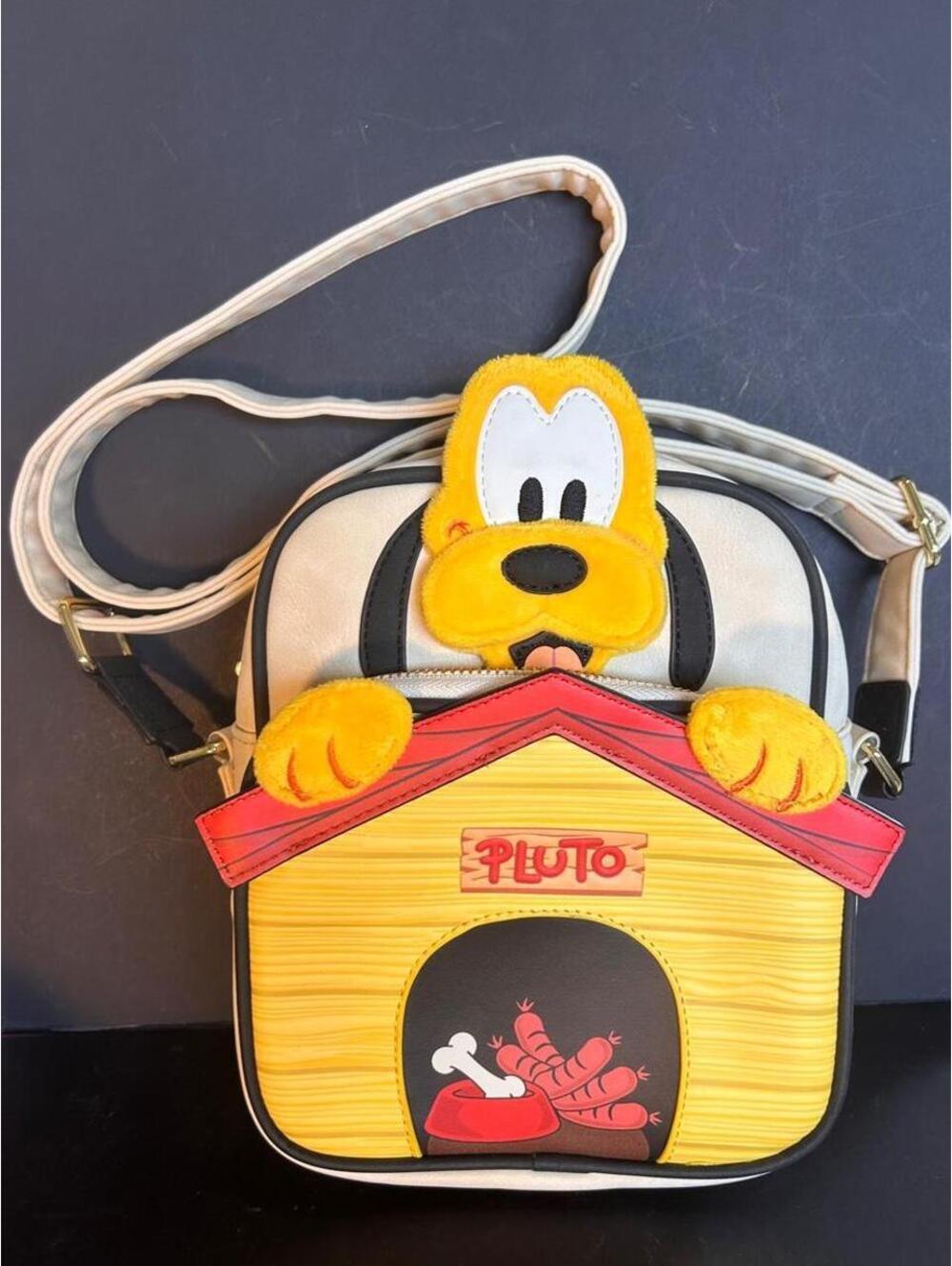 Disney Pluto Crossbody Bag with Plush and Doghouse Design